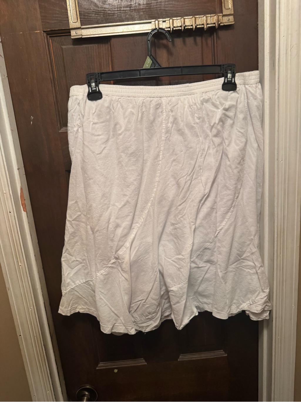 Women’s 3x Metro Wear White Embroidered A-Line Skirt